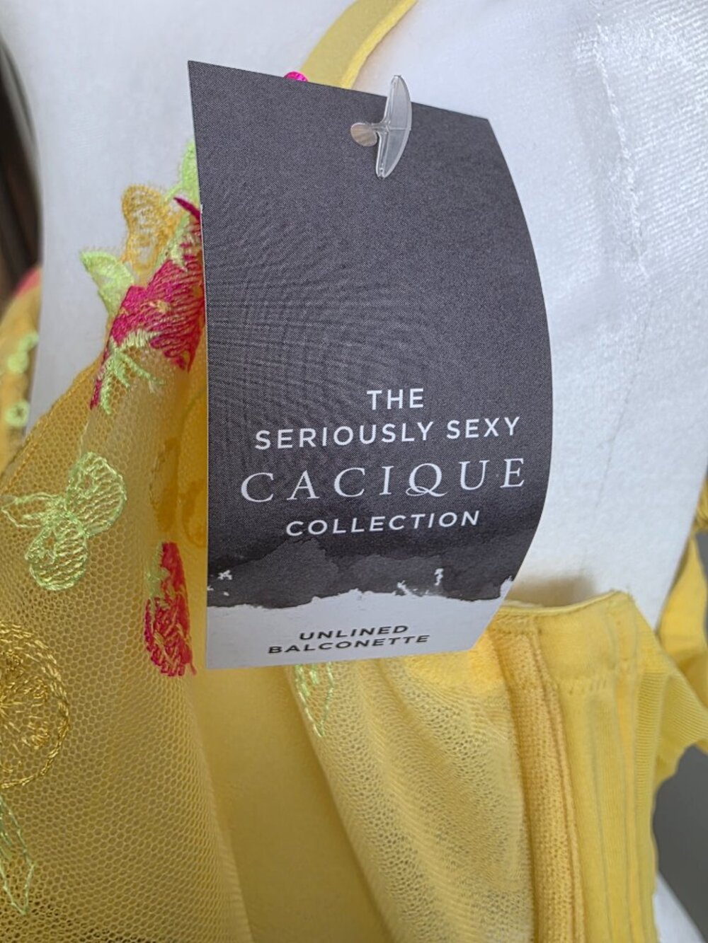 NEW Lane Bryant Cacique Yellow Unlined Balconette Bra - Size 46DDD - Picture 4 of 5